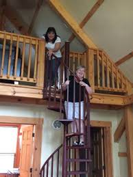 Open living room/eating/kitchen area with exposed timber fame beams & large deck. Those Who Braved The Spiral Staircase Picture Of Geronimo Creek Retreat Seguin Tripadvisor