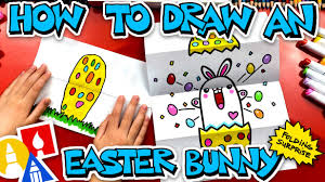 How to draw for kids. How To Draw An Easter Bunny Folding Surprise Art For Kids Hub In 2021 Art For Kids Hub How To Draw An Easter Bunny Easter Chicks Art