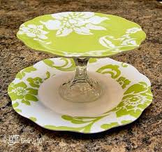 Present your most beautiful cake to your guests with this earthenware dish. How To Make Your Own Tiered Serving Platter For Cheap Diy Tier Tiered Serving Platters Serving Platters