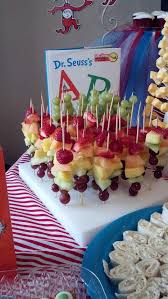 Dr Seuss Birthday Party Party Food Fruit Trees Fruit Skewers Kids Party Finger Foods Fruit Kabobs Kids Party Finger Foods