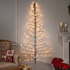Tree Shaped Wall Hanging With Led Lights And Pliable Branches June S Hallmark Wall Christmas Tree Tree Wall Decor Light Up Tree