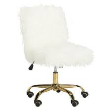 Safavieh Shepherd Faux Fur Task Chair Perigold In 2020 Office Chair Swivel Office Chair Gold Legs