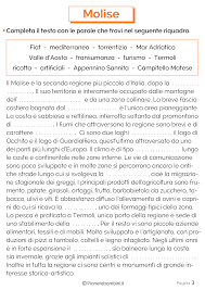 Schede didattiche sulla regione lombardia per la classe quinta della scuola primaria con esercizi di verifica da stampare e svolgere in aula o a casa. Molise Schede Didattiche Per La Scuola Primaria Schede Didattiche Scuola L Insegnamento Della Geografia