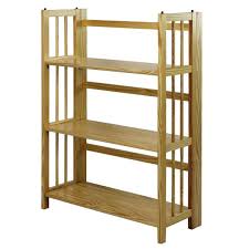 | i love this bookshelf because of it's simple sturdy design, the exposed legs (exposed legs make a room look bigger), and the perfect sizing. Casual Home 38 In Brown Wood 3 Shelf Etagere Bookcase 330 20 The Home Depot