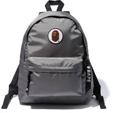A Bathing Ape Happy New Year Ape Head Patch Backpack In Grey Gray For Men Lyst
