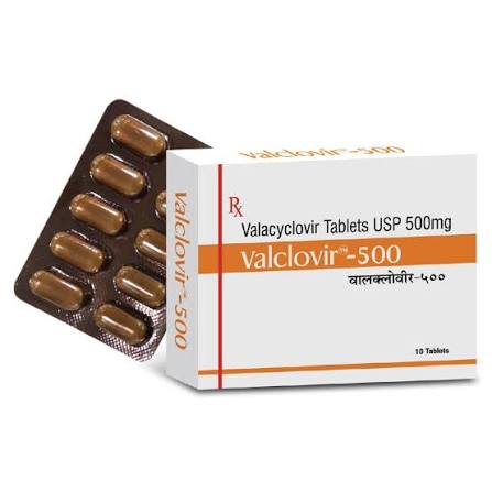 Valacyclovir 500 Mg Tablets at ₹ 500/stripe | Antiviral Medicine in Surat | ID: 2852607646355