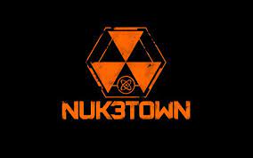 Download Wallpapers Nuketown 4k Logo Call Of Duty Cod Besthqwallpapers Com Call Of Duty Black Ops 3 Call Of Duty Black Call Of Duty Zombies