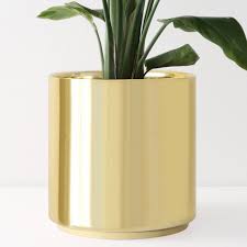 Peach Pebble 12 Inch Modern Ceramic Planter Gold Walmart Com In 2020 Indoor Flower Pots Flower Pots Gold Planter