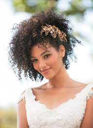 26 Hairstyles For Bridesmaids Of All Hair Types Natural Hair Wedding Natural Wedding Hairstyles Curly Wedding Hair