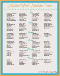 You Searched For National Food Holidays The Lovebugs Blog National Food Day Calendar National Holiday Calendar National Day Calendar