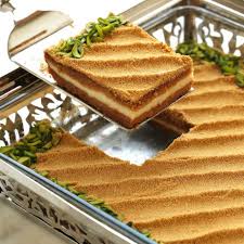 Toasted Milk Basbousa With Cream Cleobuttera Recipe Food Recipes Middle Eastern Desserts