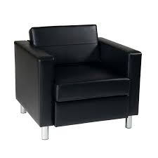 Our faux leather barrel chair will enhance your living room to an exquisite level of style and taste. Pacific Club Barrel Chair In Black Vinyl Pac51 V18