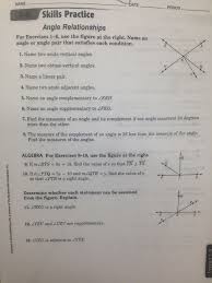 Angle Relationships Worksheets For Geometry Google Search Angle Relationships Worksheet Angle Relationships Skills Practice
