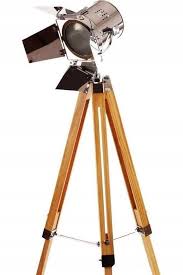 Industrial Floor Lamp Tripod Chrom Classic Modern Wooden Stand Reflector Spotlight Industrial Floor Lamp Tripod Vintage Floor Lamp Rustic Floor Lamps