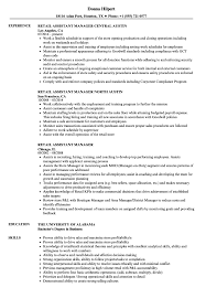 This sample and guide use the chronological resume style. Retail Assistant Manager Resume Samples Velvet Jobs