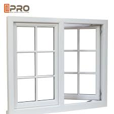 They usually have matching handles, traditional wide wood sash frames, and historical stays that hold the window open as wide as you want. Residential Push Out Casement Windows Aluminium Pivoting Window With Grid Design White Aluminium Windows