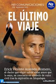 Fallece este viernes Erick Vicente Acevedo Romero: El último acto de un  conductor que eligió salvar vidas Iztapalapa, Ciudad de México— La tarde  del 10 de septiembre de 2025 quedará marcada como
