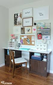 Hopefully, you're full of home office ideas. Office Desk Gallery Wall Reveal Diy Playbook Home Office Decor Office Gallery Wall Home Office Design