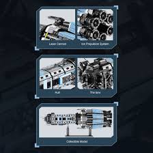 AGATHA KING Langförmiges Sci-Fi-Schlachtschiff-Raumschiff Klemmbausteine