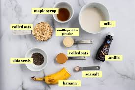 Overnight oats first thing in the overnight oats are a great solution for a quick and easy meal or snack. Peanut Butter Banana Protein Overnight Oats Lemons Zest