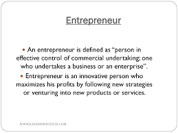 Entrepreneurship Definition Ppt Download