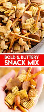 Best Bold Buttery Microwave Snack Mix Recipe Snack Mix Homemade Snack Mix Chex Mix Recipes