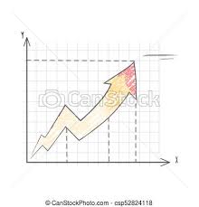 Line Graph Representing Data Vector Illustration
