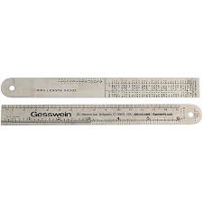 To get a reference point of the size, the thickness of a us dime is 1.35mm. Gesswein Stainless Steel Ruler