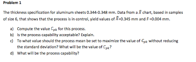 Solved The Thickness Specification For Aluminum Sheets 0