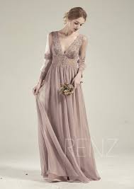 Long Sleeve Wedding Dress Boho Bridesmaid Dress Long Lavender Etsy Boho Bridesmaid Dress Long Bridesmaid Dresses Boho Long Sleeve Wedding Dress Boho