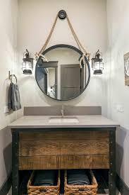 Reclaimed Modern Farmhouse Bathroom Vanity Features An Industrial Rustic Vanity With Grey Farmhouse Bathroom Vanity Rustic Bathrooms Rustic Bathroom Vanities