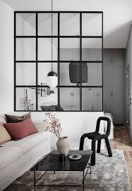 Smart Studio With A Glass Partition Coco Lapine Design Minimalist Living Room Modern Apartment Living Room Minimalist Living Room Decor