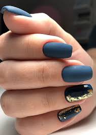 Although dark colors can make your short nails look even shorter, this dark blue nail design somehow does not! Most Beautiful Nail Designs You Will Love To Wear In 2021 Matte Glossy