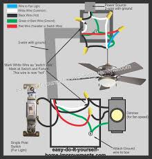 Remember that the hot (black or red) wire goes to the brass colored screw, neutral (white) to the silver screw. Ceiling Fan Wiring Diagram With Red Wire Doctor Heck