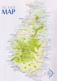 St Lucia Map St Lucia Road Trip Map Caribbean Vacations