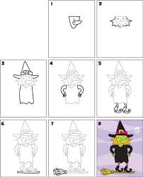 Comment dessiner une fille sous un parapluie pour les débutants | dessin pas à pas. Apprendre A Dessiner Une Sorciere Pas A Pas Sorciere Halloween Dessin Comment Dessiner Une Sorciere Dessins Faciles