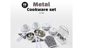 Shop by department, purchase cars, fashion apparel, collectibles, sporting goods, cameras, baby items, and everything else on ebay, the world's online marketplace 26pcs Metal Cookware Set Toy Kitchen Utensil Accessories Metal Cookware Set Pretend Play Role Play Set Kids 26pcs By Ftcubic