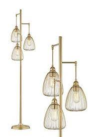 Leezm Gold Industrial Floor Lamp For Living Room Modern Floor Lighting Rustic Tall Stand Up Lamp Vin Modern Floor Lights Tree Floor Lamp Industrial Floor Lamps
