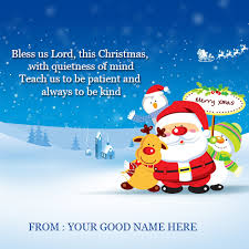 Merry christmas and happy holidays! Create Lovely Christmas Wishes Name Picture Online