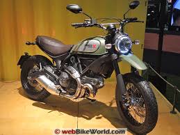 New sparking blue livery inspired to the enduro bikes of the 80s. Ducati Scrambler Preview Webbikeworld