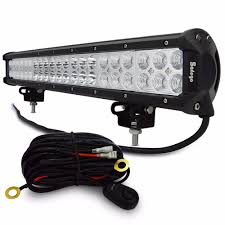 1pcs Membawa Lampu Offroad 126w Dipimpin Bar Bekerja Membawa Lampu Kit Pendawaian Untuk Trak Treler 4x4 4wd Suv Atv Offroad Kereta Bot 12v 24v