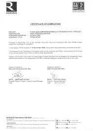 To be signed by or for the issuer named above. Certification Of Completion Johor Bahru Jb Johor Masai Malaysia Actual Builder Sdn Bhd