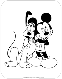 Printable minnie mouse cute face coloring page. Mickey Mouse Friends Coloring Pages Disneyclips Com