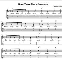 Once There Was A Snowman Ukulele Ukulele Music Ukulele Sheet Music
