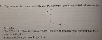 Check spelling or type a new query. Tiga Buah Partikel Bermassa M 3m Dan 4m Menempati Posisi Seperti Terlihat Pada Gambar Brainly Co Id