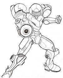 Me finished coloring it all! Samus Super Smash Bros Coloring Pages Coloring Home