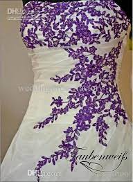 2015 White Fashion Sleeveless Color Accented Applique Ball Gown Organza Wedding Dresses Bridal G Purple Wedding Dress Wedding Dress Organza Bridal Gowns Online