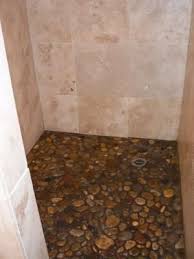 Stone Shower With Pebble Floor Pebble Shower Floor Shower Floor Flooring