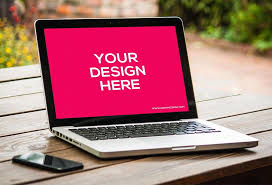 Macbook In Garden Mockup Mockup Psd Macbook Mockup Free Macbook Pro
