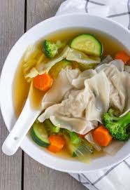 Thai Wonton And Vegetable Soup Recipe Wonton Soup Recipe Soup Recipes Food